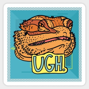 Retro Beardo - Grumpy Bearded Dragon Sticker